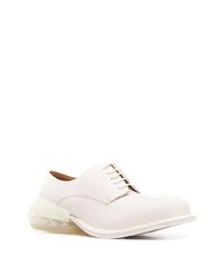 weiße Leder Derby Schuhe von Maison Margiela