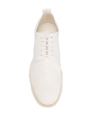 weiße Leder Derby Schuhe von Officine Creative