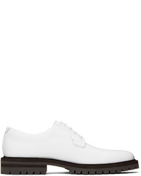 weiße Leder Derby Schuhe von Common Projects