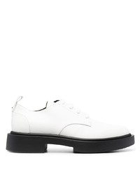 weiße Leder Derby Schuhe von Giuseppe Zanotti