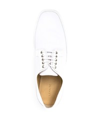 weiße Leder Derby Schuhe von Lemaire