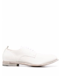weiße Leder Derby Schuhe von Officine Creative