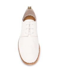 weiße Leder Derby Schuhe von Officine Creative