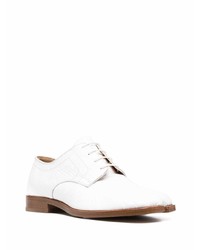 weiße Leder Derby Schuhe von Maison Margiela