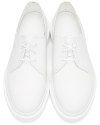 weiße Leder Derby Schuhe von Dr. Martens