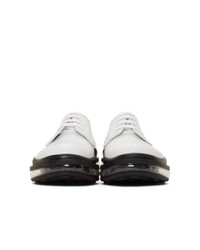 weiße Leder Derby Schuhe von Prada