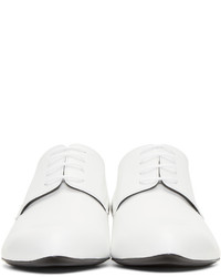 weiße Leder Derby Schuhe von Jil Sander