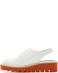 weiße Leder Derby Schuhe von Stella McCartney