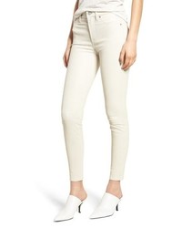 weiße enge Jeans aus Leder