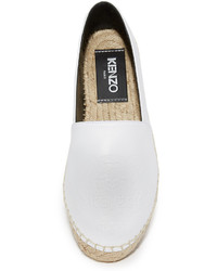 weiße Leder Espadrilles von Kenzo