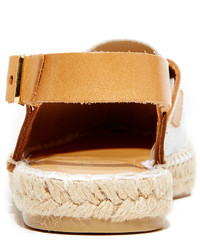 weiße Leder Espadrilles von Matt Bernson