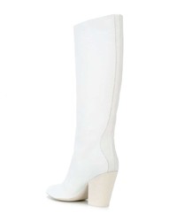 weiße Leder mittelalte Stiefel von A.F.Vandevorst