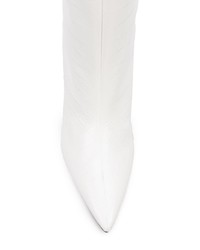 weiße Leder mittelalte Stiefel von ATTICO