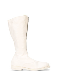 weiße Leder mittelalte Stiefel von Guidi