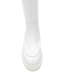 weiße Leder mittelalte Stiefel von MM6 MAISON MARGIELA