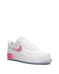 weiße Leder niedrige Sneakers mit Blumenmuster von Nike