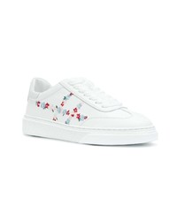 weiße Leder niedrige Sneakers mit Blumenmuster von Hogan