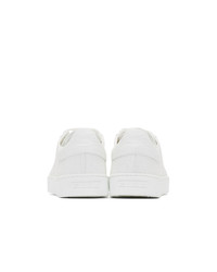 weiße Leder niedrige Sneakers mit Paisley-Muster von Etro