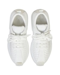 weiße Leder niedrige Sneakers mit Schlangenmuster von Giuseppe Zanotti