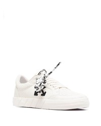 weiße Leder niedrige Sneakers mit Schlangenmuster von Off-White