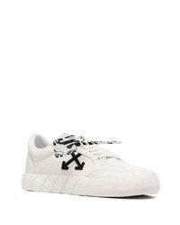 weiße Leder niedrige Sneakers mit Schlangenmuster von Off-White