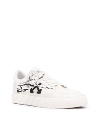 weiße Leder niedrige Sneakers mit Schlangenmuster von Off-White