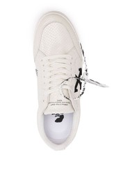 weiße Leder niedrige Sneakers mit Schlangenmuster von Off-White