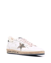 weiße Leder niedrige Sneakers mit Sternenmuster von Golden Goose