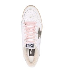 weiße Leder niedrige Sneakers mit Sternenmuster von Golden Goose