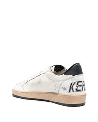 weiße Leder niedrige Sneakers mit Sternenmuster von Golden Goose