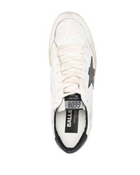 weiße Leder niedrige Sneakers mit Sternenmuster von Golden Goose