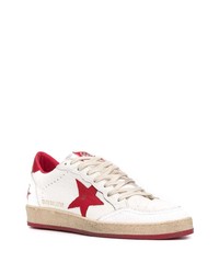 weiße Leder niedrige Sneakers mit Sternenmuster von Golden Goose