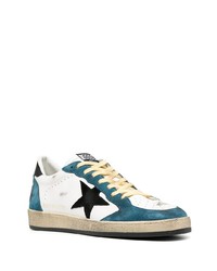 weiße Leder niedrige Sneakers mit Sternenmuster von Golden Goose