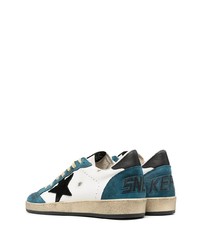 weiße Leder niedrige Sneakers mit Sternenmuster von Golden Goose