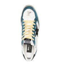 weiße Leder niedrige Sneakers mit Sternenmuster von Golden Goose