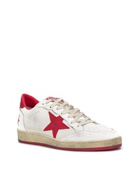 weiße Leder niedrige Sneakers mit Sternenmuster von Golden Goose