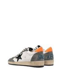 weiße Leder niedrige Sneakers mit Sternenmuster von Golden Goose