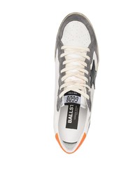 weiße Leder niedrige Sneakers mit Sternenmuster von Golden Goose