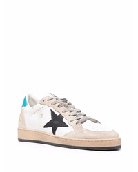 weiße Leder niedrige Sneakers mit Sternenmuster von Golden Goose