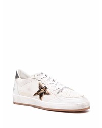 weiße Leder niedrige Sneakers mit Sternenmuster von Golden Goose