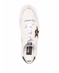 weiße Leder niedrige Sneakers mit Sternenmuster von Golden Goose