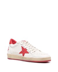 weiße Leder niedrige Sneakers mit Sternenmuster von Golden Goose