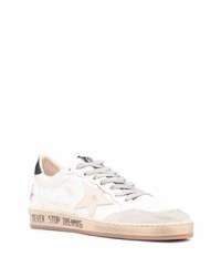 weiße Leder niedrige Sneakers mit Sternenmuster von Golden Goose