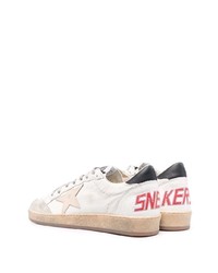 weiße Leder niedrige Sneakers mit Sternenmuster von Golden Goose