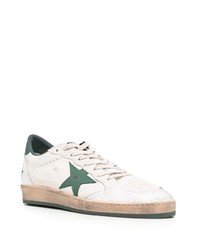 weiße Leder niedrige Sneakers mit Sternenmuster von Golden Goose