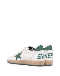 weiße Leder niedrige Sneakers mit Sternenmuster von Golden Goose