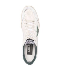 weiße Leder niedrige Sneakers mit Sternenmuster von Golden Goose