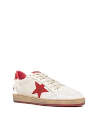 weiße Leder niedrige Sneakers mit Sternenmuster von Golden Goose