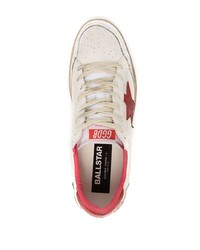 weiße Leder niedrige Sneakers mit Sternenmuster von Golden Goose