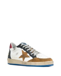 weiße Leder niedrige Sneakers mit Sternenmuster von Golden Goose